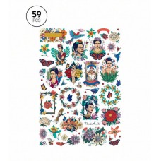 Set De 50 Stickers Frida Kahlo Pintora Mexicana Arte Artista